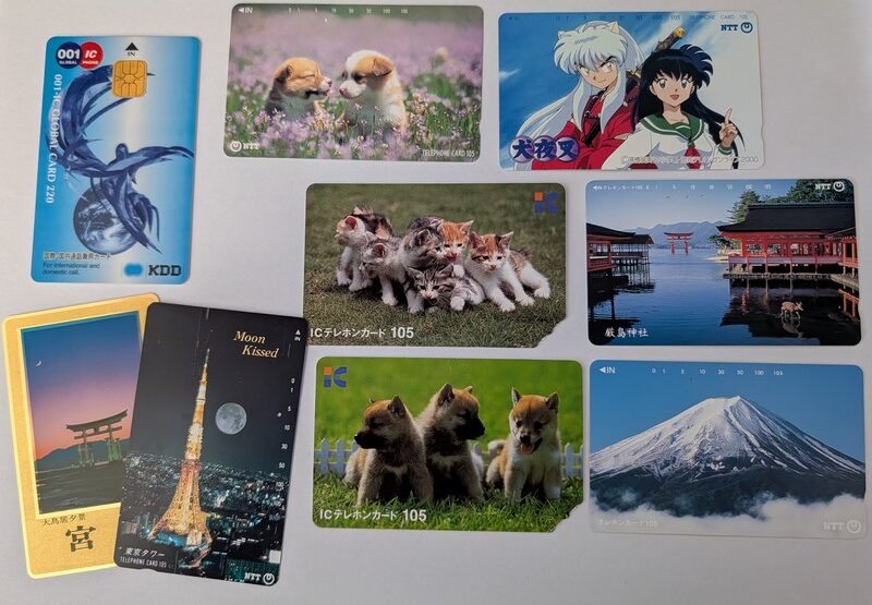 Cartes téléphoniques japonaises utilisées entre 1998 et 2006